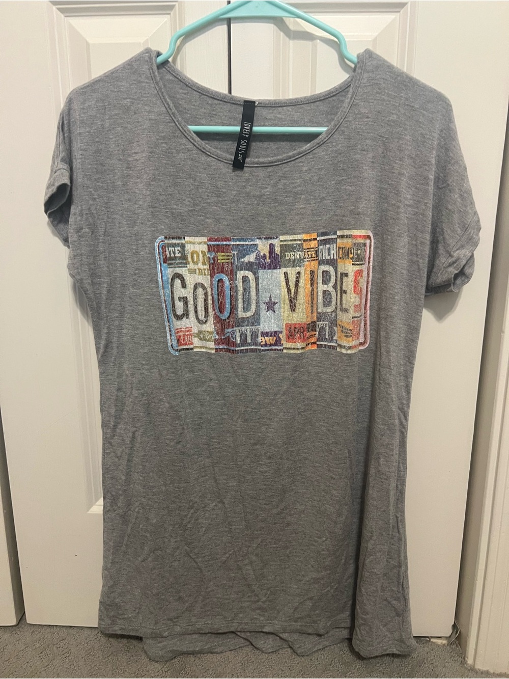 Women's GOOD VIBES Graphic Tee - Gray
